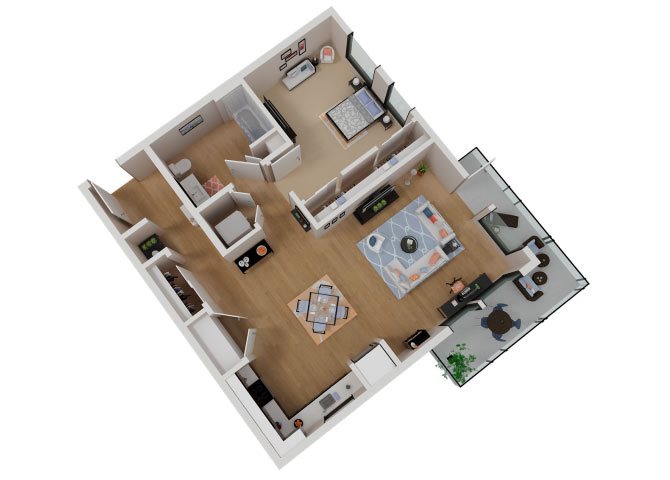 CA_SantaRosa_Annadel_Plan_A2a_Floor Plan 1 Bedroom 1 Bathroom CA_SantaRosa_Annadel_Plan_A2a_Floor Plan 1 Bedroom 1 Bathroom